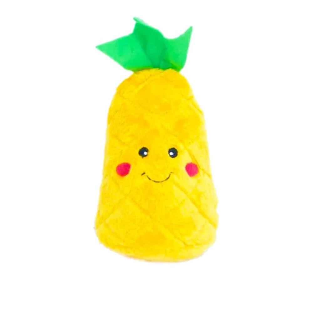🆕 ZIPPY PAWS Pineapple NomNomz Plush Dog Toy Smile